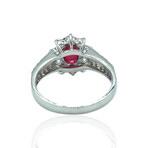 Platinum Diamond + Ruby Ring // Ring Size: 6.5 // Pre-Owned