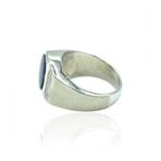 14K White Gold Diamond + Onyx Ring // Ring Size: 7.25 // Pre-Owned