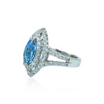 18K White Gold Diamond + Topaz Ring // Ring Size: 6.25 // Pre-Owned