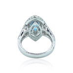 18K White Gold Diamond + Topaz Ring // Ring Size: 6.25 // Pre-Owned