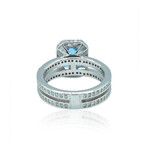 18K White Gold Diamond + Topaz Ring // Ring Size: 5.5 // Pre-Owned