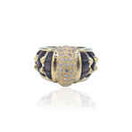 18K Yellow Gold Diamond + Mother Of Pearl Ring // Ring Size: 6 // Pre-Owned