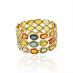 14K Yellow Gold Multi-Sapphire Ring // Ring Size: 7.25 // Pre-Owned