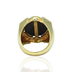 14K Yellow Gold Diamond + Onyx Ring // Ring Size: 6.25 // Pre-Owned