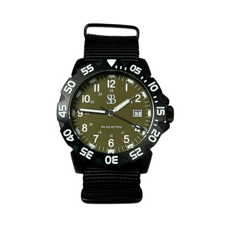 S&B Watches SANS-13 Green Tactical Sport Quartz // SAN203