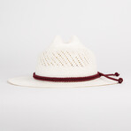 Cowboy Patterned Hat // White (L)