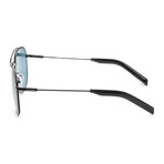 Men's PR59WS-1AB04D-60 Polarized Sunglasses // Black + Green