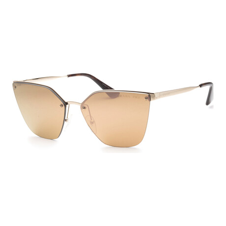 Women's PR68TS-ZVN5N263 Polarized Sunglasses // Pale Gold + Dark Brown + Gold