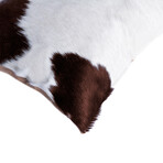 Torino Kobe Cowhide Pillow // 18" X 18" (Brown + White)