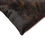 Torino Cowhide Pillow // 12" X 20" (Black)