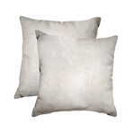 2-Pack Torino Cowhide Pillow // 18" X 18" (Natural)