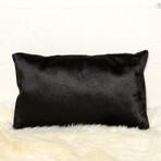 2-Pack Torino Cowhide Pillow // 12" X 20" (Black)