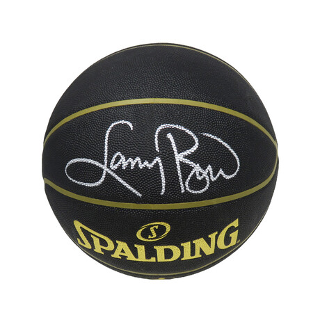 Larry Bird // Signed Spalding Elevation Black Basketball