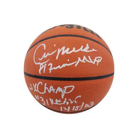 Cedric Maxwell // Signed Wilson NBA Basketball // "81 Finals MVP, 2x NBA Champs, #31 Retired 12/15/03" Inscriptions