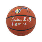 Adrian Dantley // Signed Wilson Utah Jazz Logo NBA Basketball // "HOF'08" Inscription