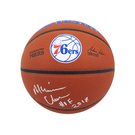 Maurice Cheeks // Signed Wilson Philadelphia 76ers Logo NBA Basketball // "HOF'18" Inscription