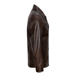 Hunter Leather Jacket // Brown (L)