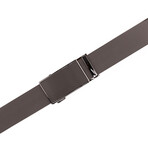Ratchet Dress Belt with Click Sliding Buckle // Gray