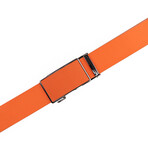 Tyson Ratchet Dress Belt + Click Sliding Buckle // Orange