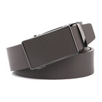 Ratchet Dress Belt with Click Sliding Buckle // Gray