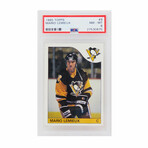 Mario Lemieux // Pittsburgh Penguins // 1985 Topps Hockey RC Rookie Card #9 // PSA 8 NM-MT