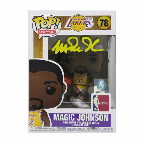Magic Johnson // Los Angeles Lakers // Signed Funko Pop Doll #78