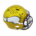 Randy Moss & Cris Carter // Minnesota Vikings // Signed Flash Riddell Full Size Speed Replica Helmet // "All We Do Is Catch TD's" Inscription