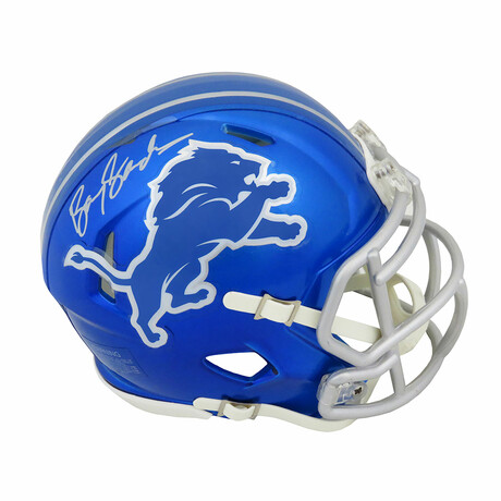 Barry Sanders // Detroit Lions // Signed Flash Riddell Speed Mini Helmet