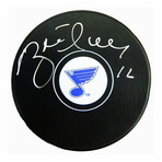 Brett Hull // St Louis Blues // Signed Logo Hockey Puck