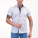 Isaiah Short Sleeve Button-Up Shirt // Bright White (S)