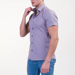 European Premium Quality Short Sleeve Shirt // Grayish Blue (5XL)