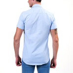 Isaac Short Sleeve Button-Up Shirt // Soft Light Blue (XL)