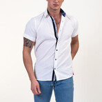 Jason Short Sleeve Button-Up Shirt // Solid White (2XL)