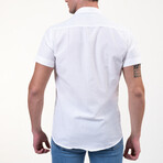 Jason Short Sleeve Button-Up Shirt // Solid White (S)