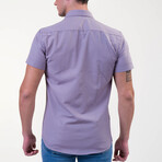 European Premium Quality Short Sleeve Shirt // Grayish Blue (M)
