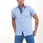 European Premium Quality Short Sleeve Shirt // Light Blue (2XL)