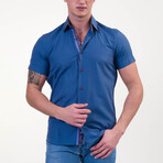 European Premium Quality Short Sleeve Shirt // Rich Blue (XL)