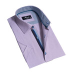 Jamison Short Sleeve Button-Up Shirt // Grayish Blue (M)
