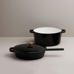 Milo By Kana // 3-Piece Cookware Set // Glossy Black