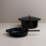 Milo By Kana // 3-Piece Cookware Set // Glossy Black