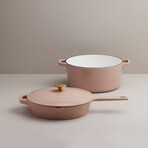 Milo By Kana // 3-Piece Cookware Set // Dusty Pink