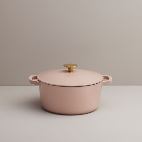 Milo by Kana // Mini Dutch Oven // 3.5 Qt // Dusty Pink  + Gold