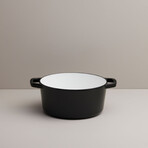 Milo by Kana // Mini Dutch Oven // 3.5 Qt // Gloss Black + Gold