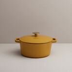 Milo by Kana // Mini Dutch Oven // 3.5 Qt // Dijon + Gold