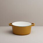 Milo by Kana // Mini Dutch Oven // 3.5 Qt // Dijon + Gold