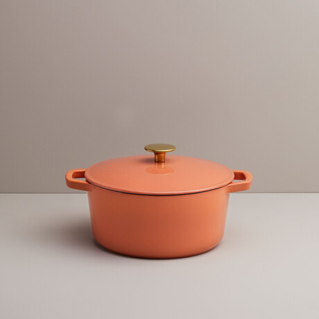 Milo by Kana // Mini Dutch Oven // 3.5 Qt // Fresh Terracotta + Gold