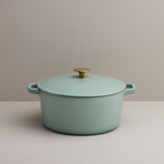 Milo by Kana // Classic Dutch Oven // 5.5 Qt // Eucalyptus + Gold