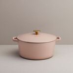 Milo by Kana // Classic Dutch Oven // 5.5 Qt // Dusty Pink + Gold
