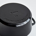 Milo by Kana // Classic Dutch Oven // 5.5 Qt // Gloss Black + Gold