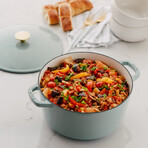 Milo by Kana // Classic Dutch Oven // 5.5 Qt // Eucalyptus + Gold